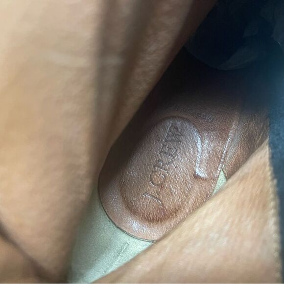 J Crew Made in Italy leather black knee high heels boots side zipper SZ 10 - Picture 4 of 16